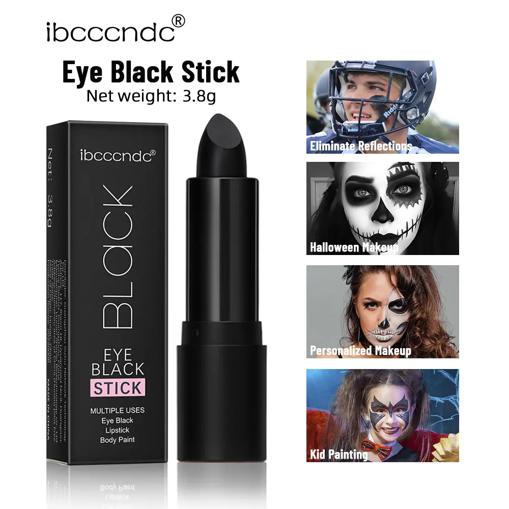 Son Môi Màu Đen, Kem Sơn Màu Đen, Son Dưỡng Môi, Dán Mắt Màu Đen, Mặt Halloween, Ibcccndc