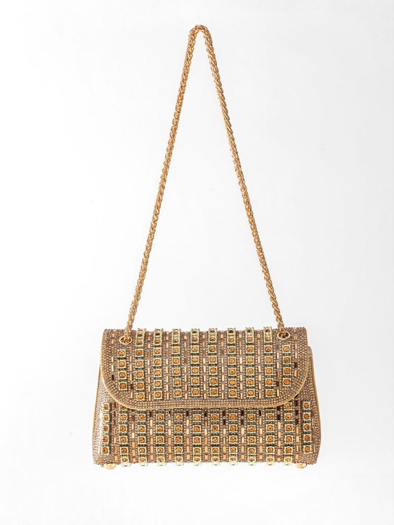 Product Introduction of Women's Rhinestone Decorated Shoulder Bag, Ladies Purse, Fashionable Chain Strap Crossbody Bag for Party, Trendy All-match & Exquisite Shoulder Bag for Birthday Gift 6