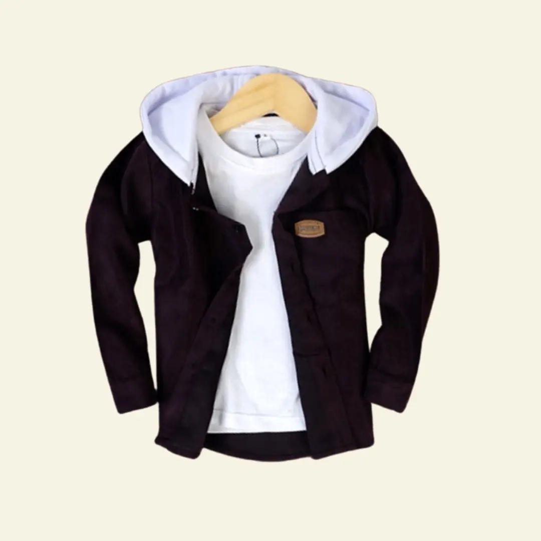 Twinbee kemeja hoodie corduroy coklat coffee biru kekinian 1-7tahun