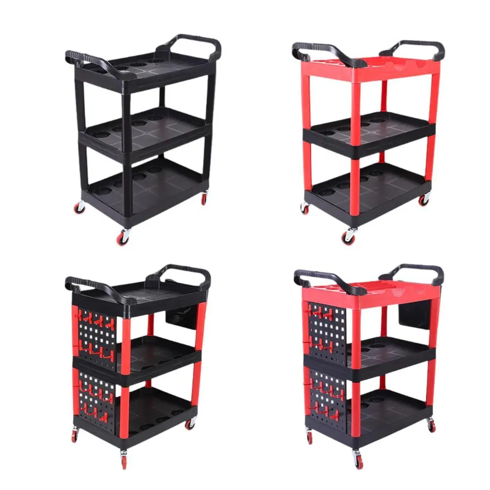 3 Tier Auto Detailing Cart Car Wash Wax Truck Mechanics Car Rolling Trolley