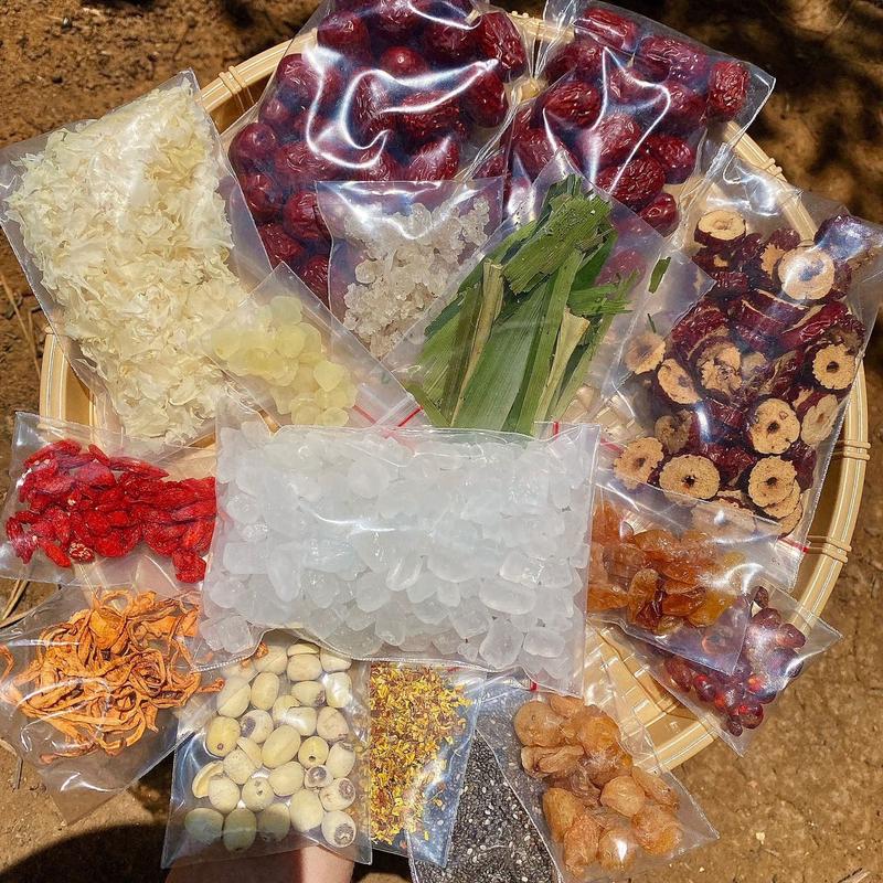 Set chè dưỡng nhan tuyết yến khô 500gram 15vị Tặng tuyết yến Tea Nước Trà