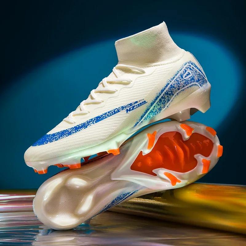 Men Football Boots, High Quality Soccer Shoes, Ultralight FG/TF Soccer Cleats, High Top Grass Training Football Boots, 2025 New 2