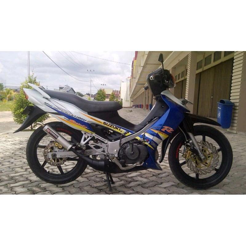 striping suzuki satria 120 r 2004 2005 2tax Malaysia hiu biru putih body standar berkualitas Motorcycle Kendaraan 1