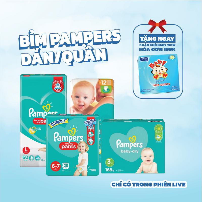 Tả Bỉm dán/quần PamPers nội địa Hàn cho bé đủ các size