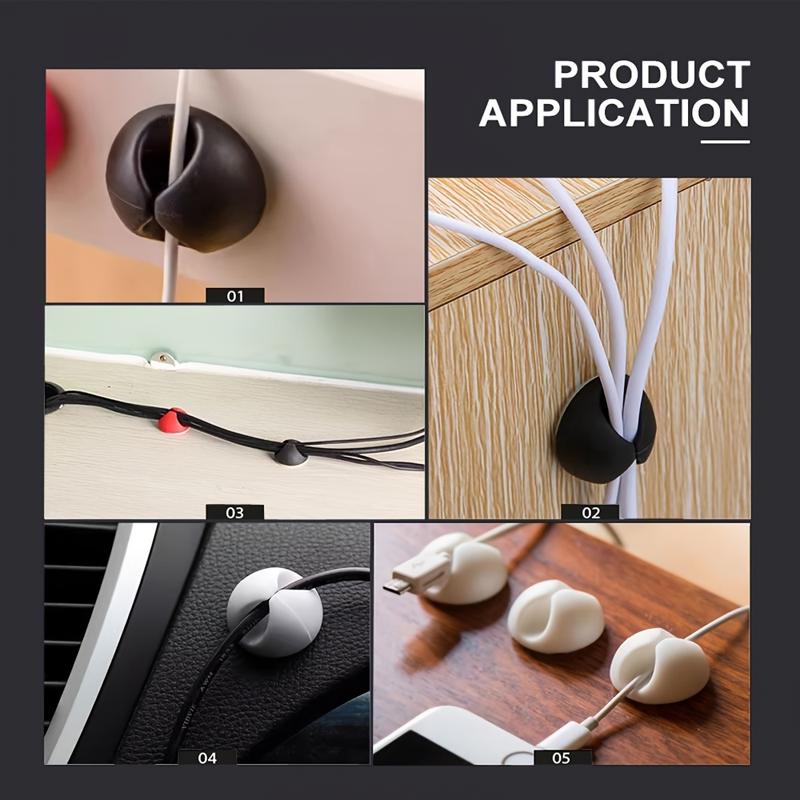 Product Introduction of Kẹp Móc Cáp, 10 / 20 Cái, Kẹp Cáp Dữ Liệu Cáp Để Bàn, Chất Kết Dính, Sử Dụng Nhiều Cảnh, Thích Hợp Cho Gia Đình, Phòng Tắm, Phòng Ngủ, Cửa, Tủ, Văn Phòng Và Xe Hơi, Lưu Trữ Và Sắp Xếp Cáp, Món Quà Hoàn Hảo Cho Sinh Viên Và Người Đam Mê Công Nghệ 13