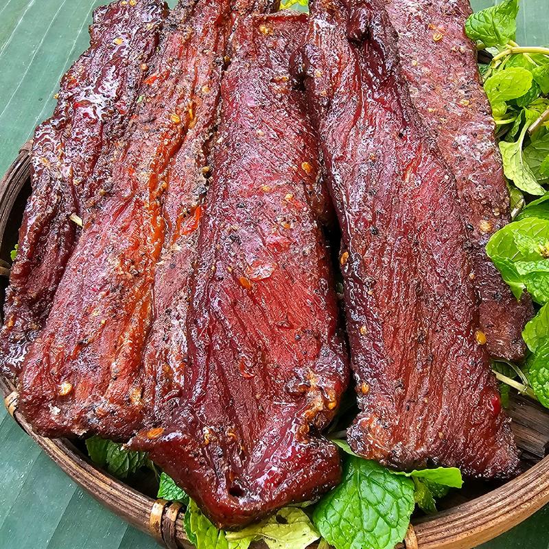 500 Gram Thịt lợn sấy khô gác bếp Mai Tây Bắc thơm ngon chuẩn vị Tây Bắc