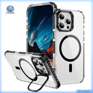 Ốp Điện Thoại Từ Tính, Độ Trong Cao, Có Giá Chân Đế, Tương Thích Với iPhone 17 / 12 / 11 / 13 / 14 Pro / 15 Pro / 16 / 17 Pro Max / 15Plus / 17Air, Vỏ Cứng, Chống Rơi, Chống Sốc, MagSafe