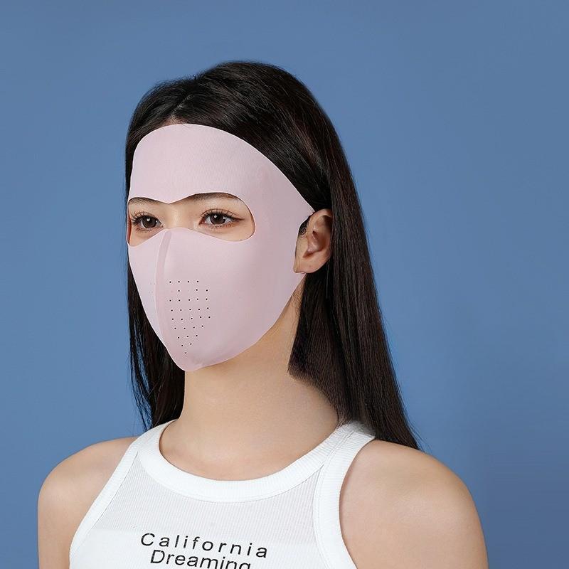Product Introduction of 2025 new face kini full face sunscreen mask women's summer UV protection ice silk light breathable sunscreen mask 2