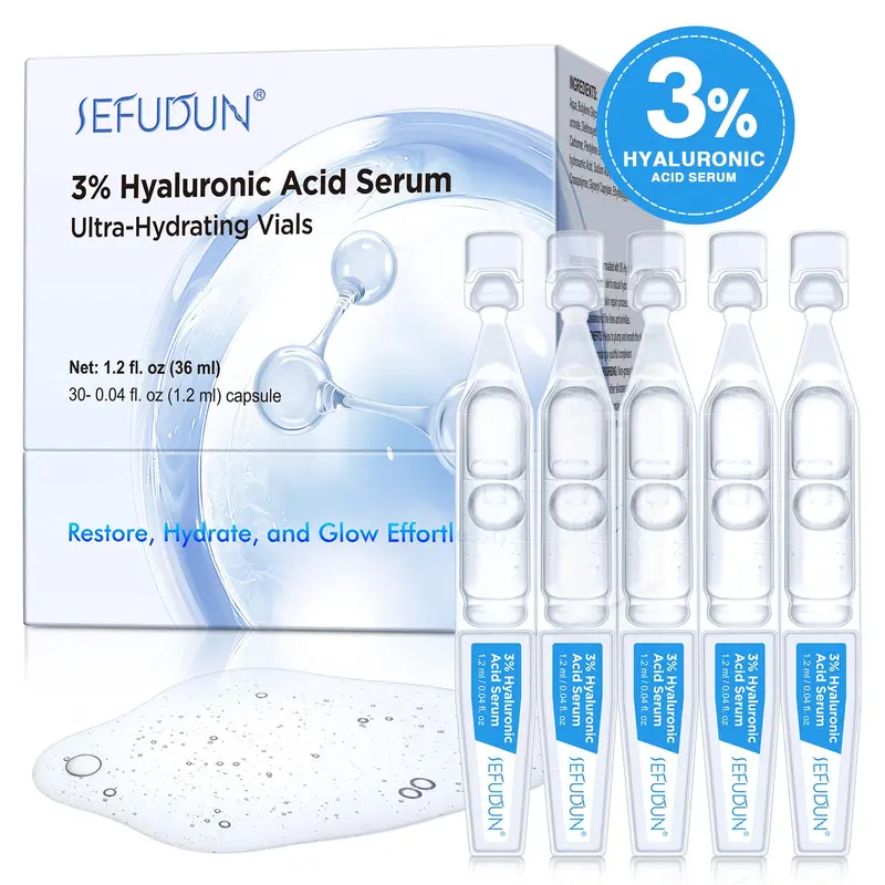 3% Hyaluronic Acid Serum, Moisturizing & Nourishing Skin Care Serum, Hydrating Skin Care Product for Women & Men 3