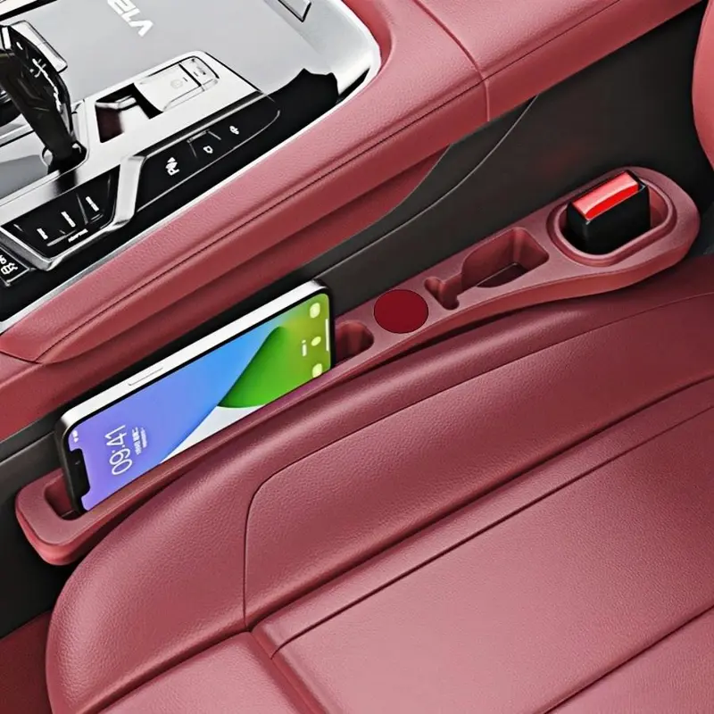Car Seat Side Filler, PU Leather Car Seat Side Storage Strip, Phone Key Ticket Holder, Automotive Interior Accessories for Stowing & Tidying, Automotive Stuff, Car Accessories 6