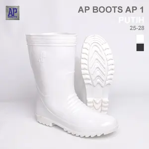 AP Boots AP 1 Putih- Sepatu Boots PVC Shoes Karet