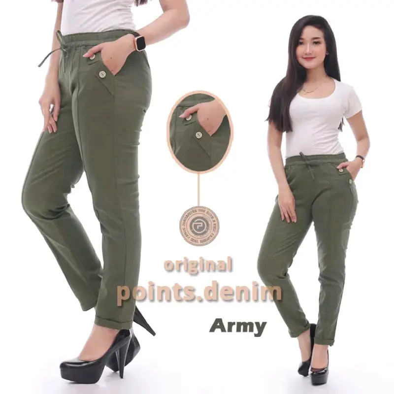 baggy pants combed diamod import kain tebal dan melar 6