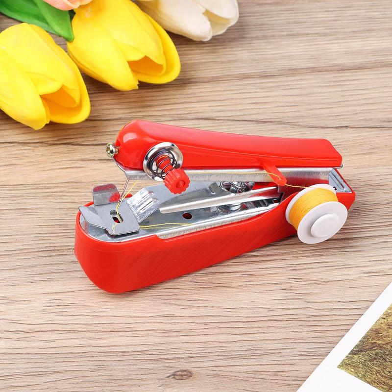 Product Introduction of Home Family Clothes Fabrics Needlework Craft Cordles Mini Hand-Held Sewing Machine 21