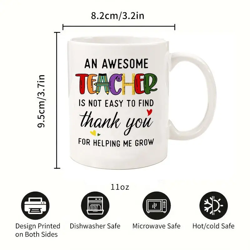 Letter Pattern Coffee Mug, Durable Heat Resistant Coffee Mug with Handle, Kitchen Accessories, Creative Gift for Teacher, Gifts for Girlfriend, Best Friend Gifts, Drinkware 1
