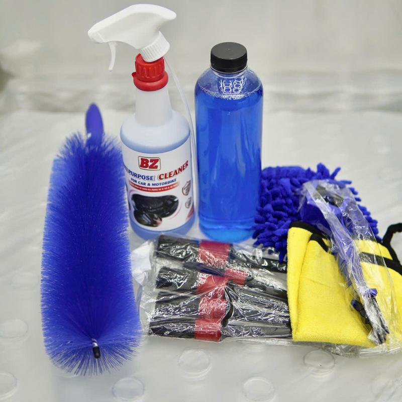 Combo rửa tẩy đa năng BZ Kèm xà bông xanh H2 (  kèm 1 bao tay suptua, 1 khăn, 1 bộ cọ 5 cây, 1 cây cọ sên, 1 cọ chọt )
