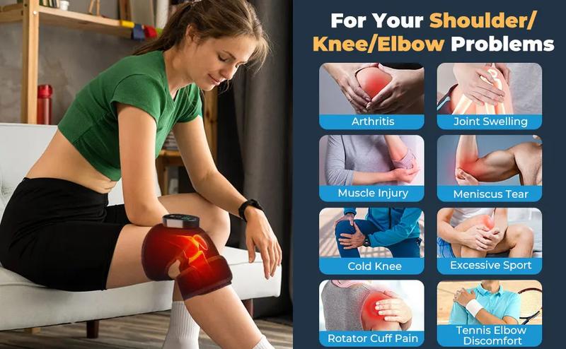 Product Introduction of Electric Shoulder Massager Thermal Elbow Support Belt  Joint Relax Knee Heated Massage 66