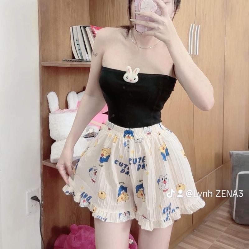 (khong   KÈM  GẤU) SET  ÁO  QUÂY  +QUẦN  VIỀN   BÈO  DỄ  THƯƠNG_LZ189 3