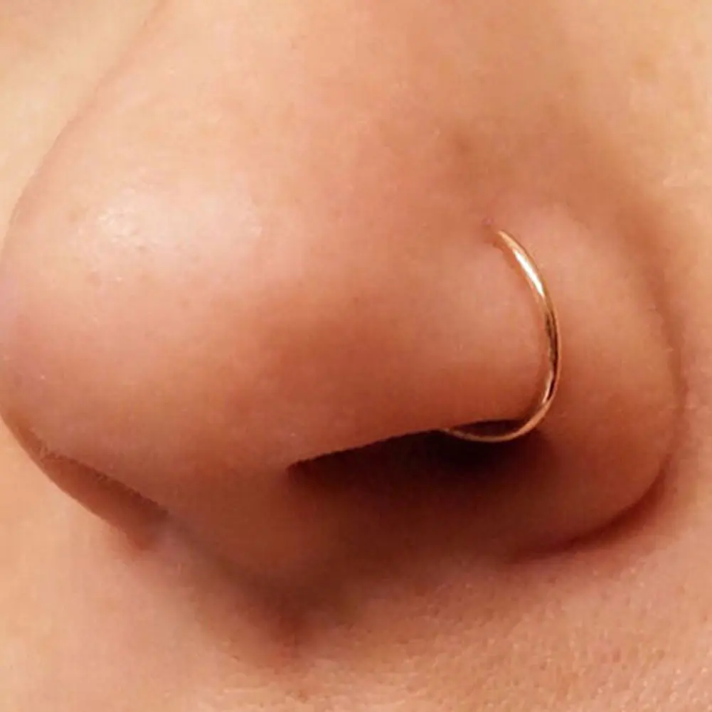 1Pc Stainless Steel Nose Ring Earbone Ring Punk Jewelry #277798