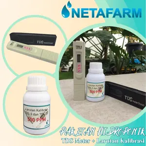 Paket Alat Ukur TDS Meter Digital Dan Larutan Kalibrasi TDS 500 ppm