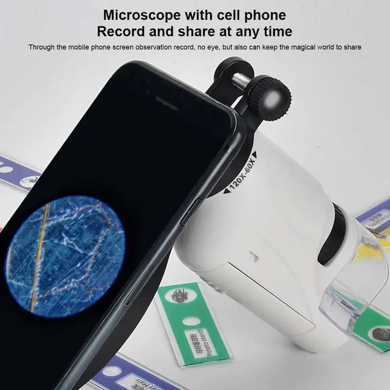 Linmora Mikroskop Mini Pocket Lab 60X-120X Magnification - LZ8602 2