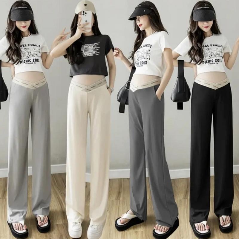 Product Introduction of Quần bầu ống suông Tăm Thái, Cạp Chéo co dãn thoải mái cho Mom Váy Bầu Đầm Bầu 1