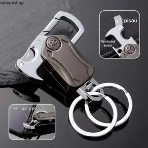 Ganci Gantungan Kunci Multifungsi Gyro Metal Anti Karat Mudah Dibawa Aksesori Mobil Unik dengan Pembuka Botol Dudukan Ponsel Desain Kreatif Elegan