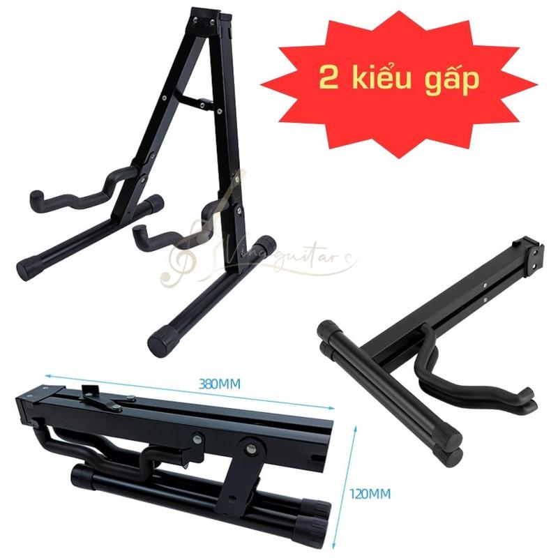 Giá để đàn guitar chữ A bằng kim loại sơn tĩnh điện chắc chắn có nhiều kiểu gấp