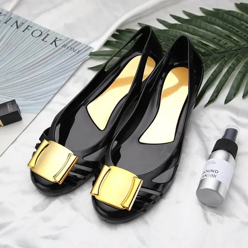 RESTOCK & REAL PICT - Jelly shoes/flatshoes 1808-1 sandal flat