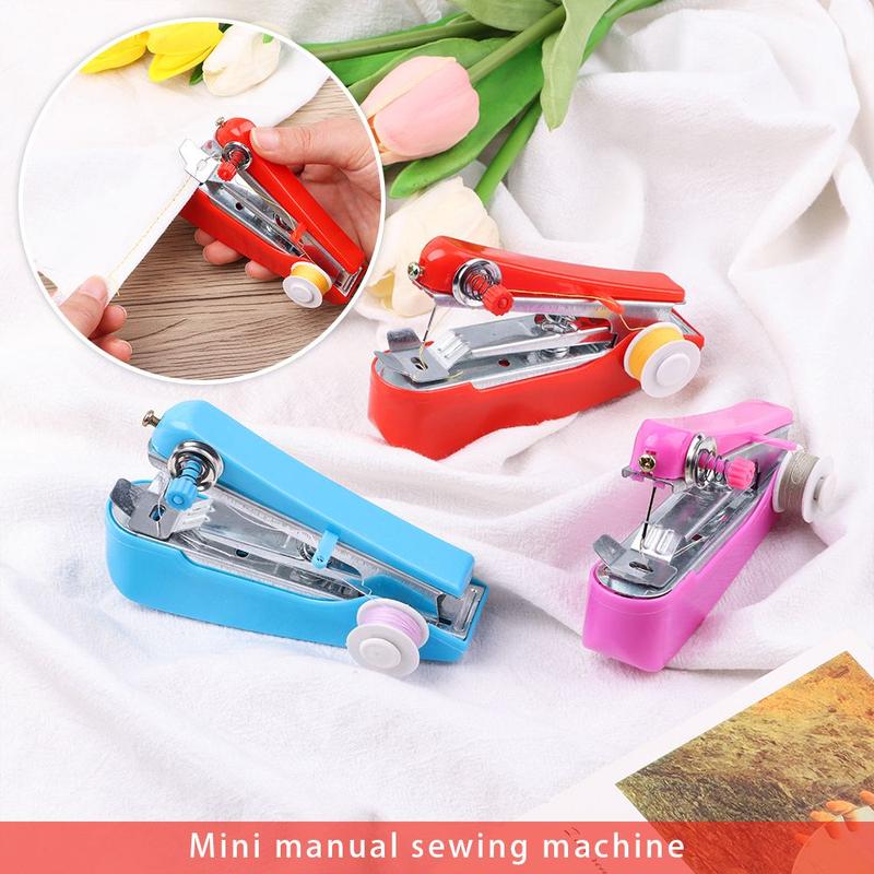 Product Introduction of Home Family Clothes Fabrics Needlework Craft Cordles Mini Hand-Held Sewing Machine 18