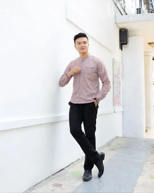 Baju Koko Elrumi Lilac Lengan Panjang Yinsunsin 3