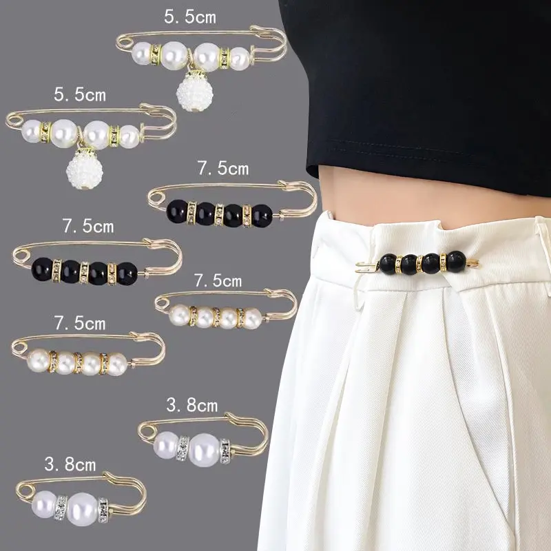 1pc Brooch Fashion Pearl Rhinestone Brooches for Women Clothing Lapel Pin Sweater Skirt Brooch Pins