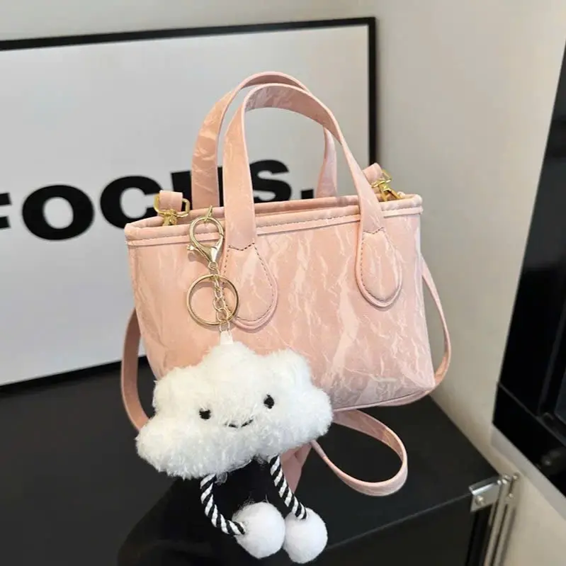 ( Tặng Kèm Chamr Mây ) Túi Xách Nữ / Túi Đeo Chéo 2 quai Chất Da Loang AT115 Bag