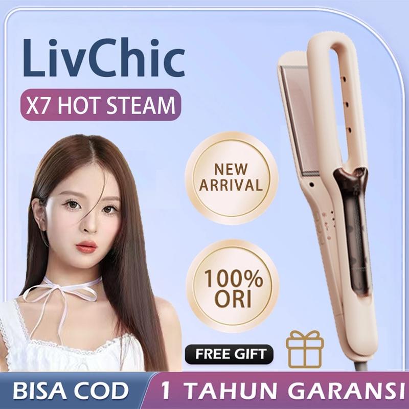 LivChic Catokan Rambut Cold Mist SPA Hair Straightene 60W daya 2 meter 360 Sudut belok jauh X7 2IN1 0