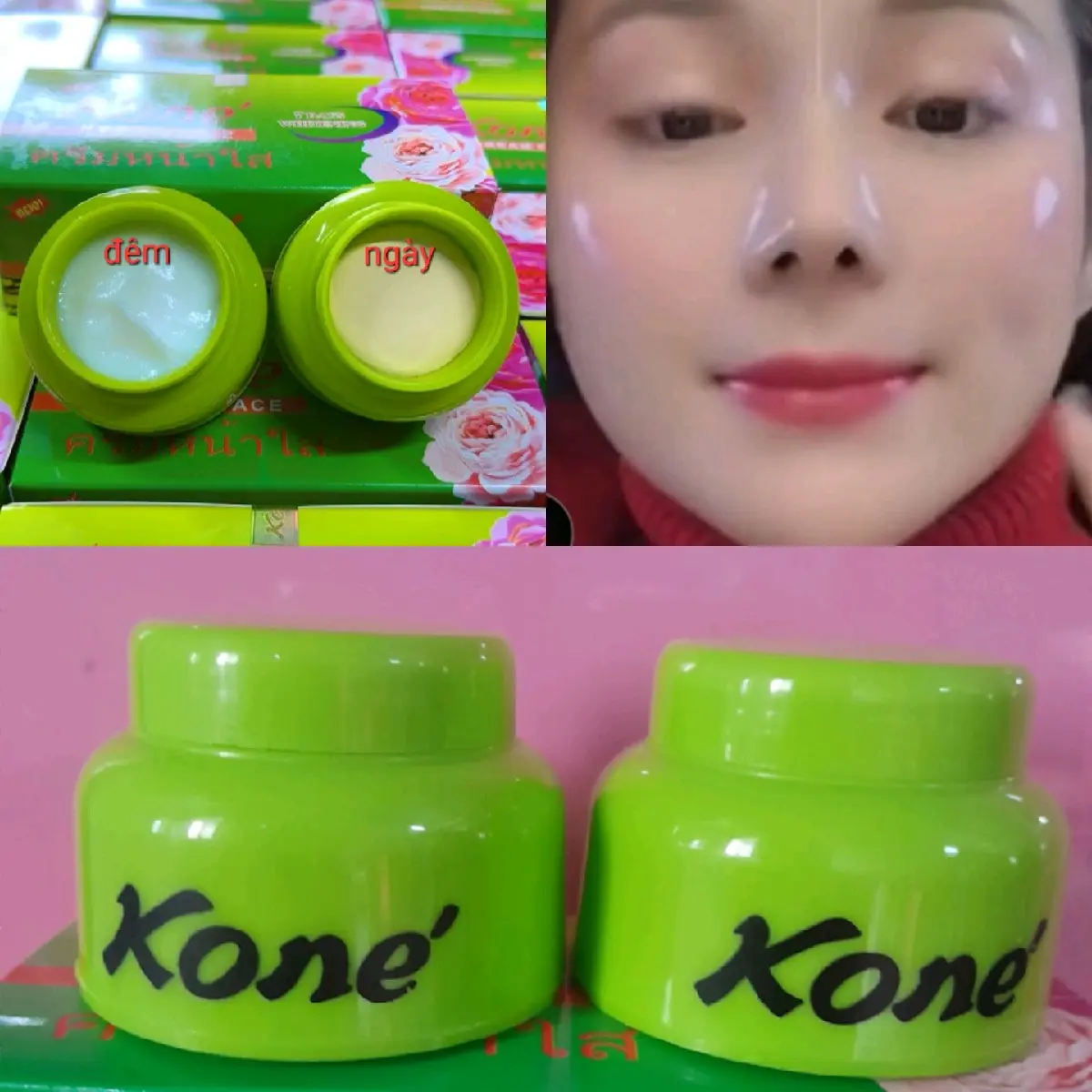 bộ kone cặp thái ngày đêm mờ nám sạch mụn da căng bóng trắng hồng