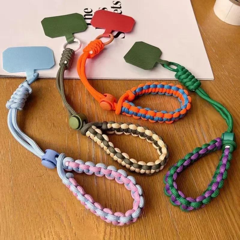 Product Introduction of Suitable for all mobile phone series,iPhone， outdoor anti loss hanging card bracelet, hand woven jewelry, adjustable length, multi-functional universal mobile phone wristband holder 4