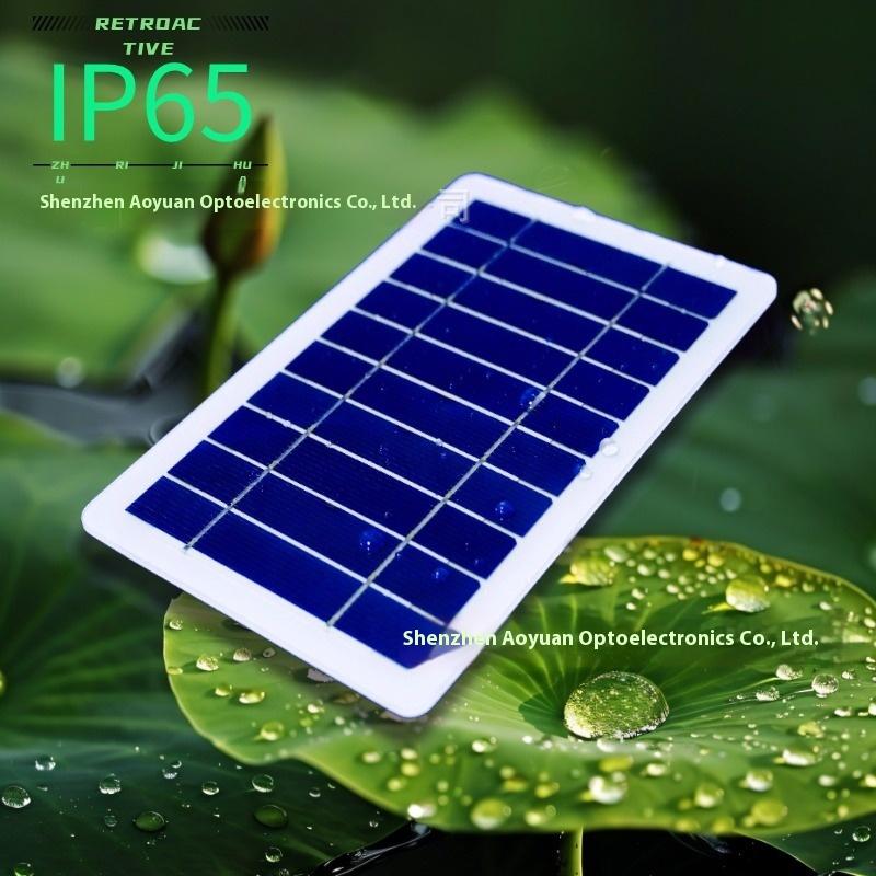 Hot New Recommend 2 W5v Solar Panel Battery Rechargeable Photovoltaic Panel USB Output Outdoor Mobile Phone Power decorations 3