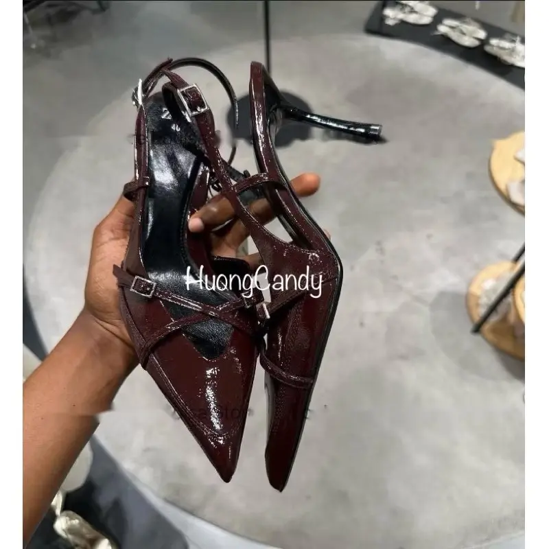 ￼Giày đỏ Đô mũi nhọn 9cm FULLBOX