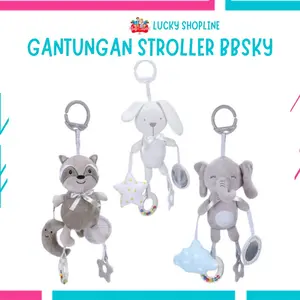[BIG SALE] Gantungan Stroller BBSKY Mainan Bayi Boneka Rattle Teether Gantungan Stroller Hanging Plush Toys Gantung