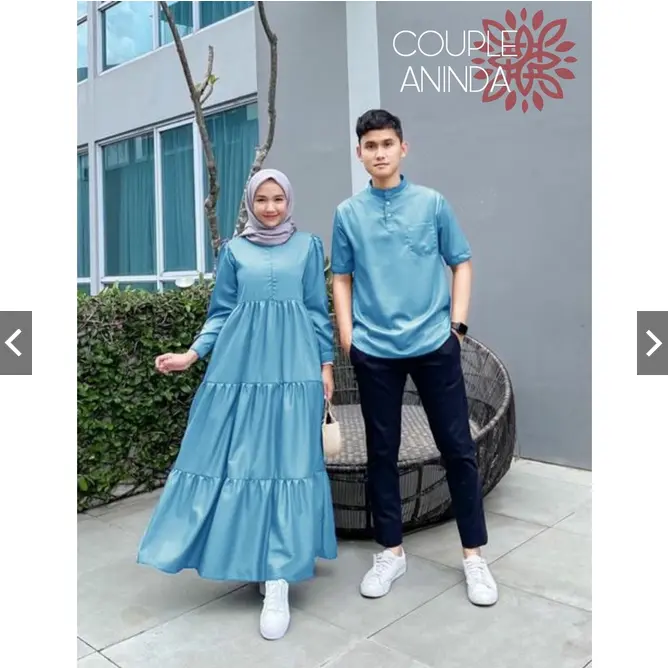 CP COUPLE ANINDA MAXI DRESS POLOS eD / BAJU PASANGAN WANITA PRIA 1