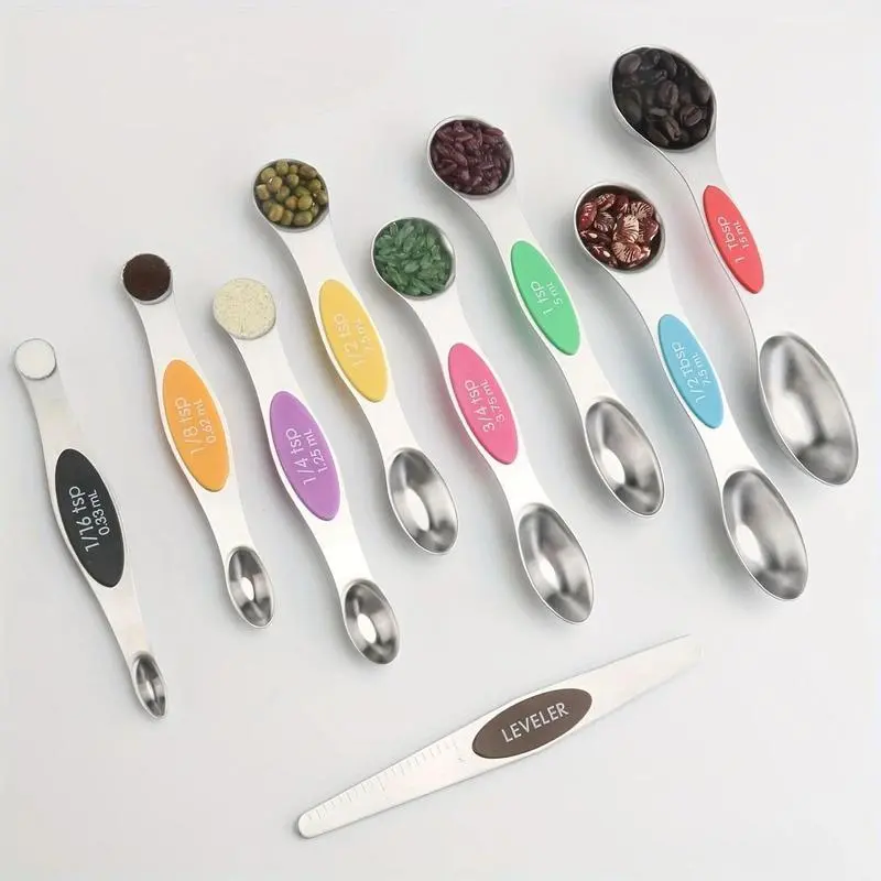 Stainless Steel Measuring Spoon & Cup Set, 17pcs/set Double-sided Magnetic Measuring Spoon Set, Kitchen Measuring Tool for Cooking & Baking 6