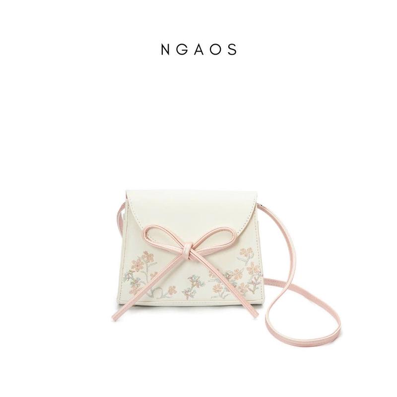 Túi Da Pu Đeo Chéo Thắt Nơ Ngaos - Ribbon Darling Size M tui qc