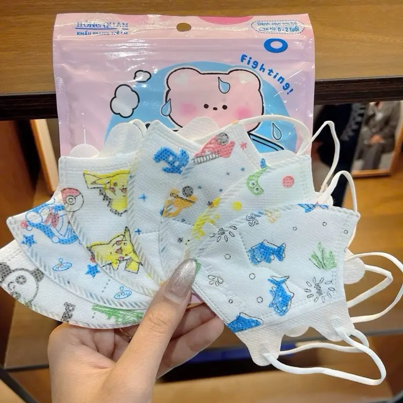(Combo 100 cái) Khẩu Trang 5D bé 3 Dày Dặn Lớp Lọc Mịn 2.5PM bảo vệ sức khoẻ cho bé 2