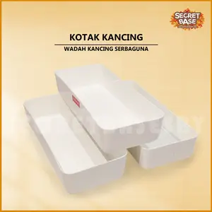 [COD] KOTAK KANCING BESAR - Beli Lokal / Kotak Serbaguna / Tempat Pulpen / Kotak Obat Aksesoris Plastik Putih