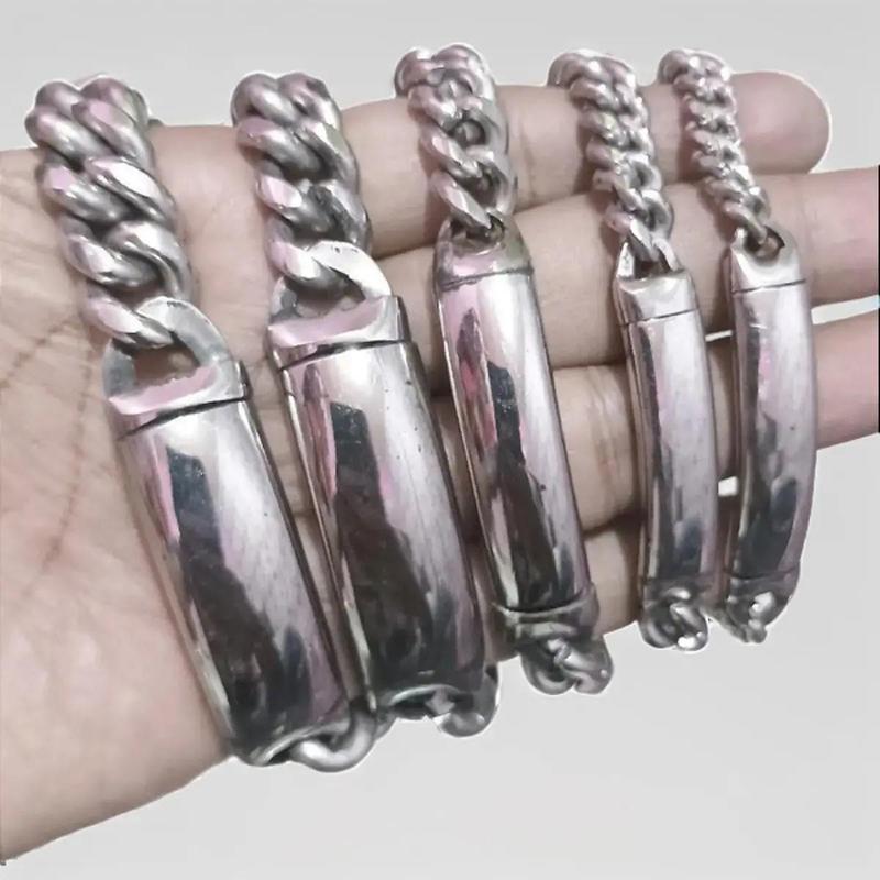 gelang rantai monel pria jumbo gelang rantai slop monel Bracelets ...
