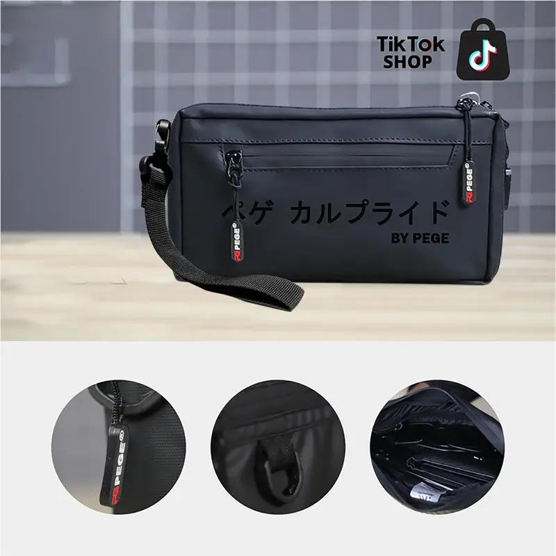 Tas Sling Bag & Clucth STRUWICK Sielle - Tas Tangan 3in1 Waterproof Hitam 3