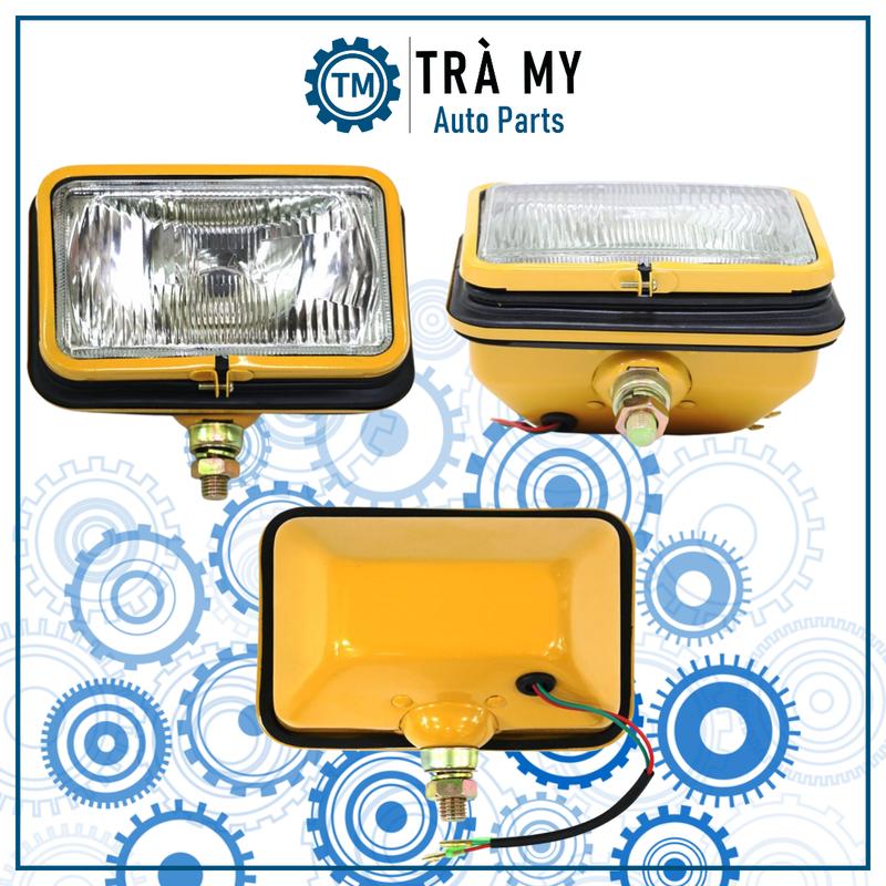 Đèn cơ giới vuông 12V/24V cho xe tải, xe cơ giới và công trình 2