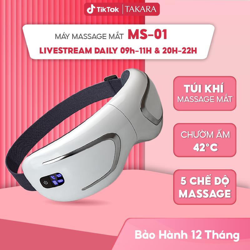  Máy mát xa mắt mát xa thư giãn Takara MS-01 chăm sóc mắt với 5 chế độ Massage 