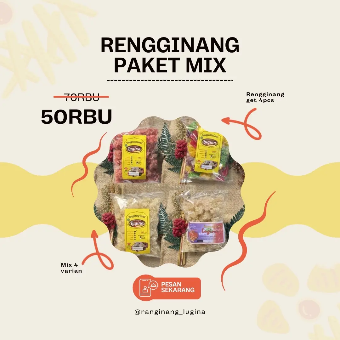 1 Kg Paket RENGGINANG MIX Food
