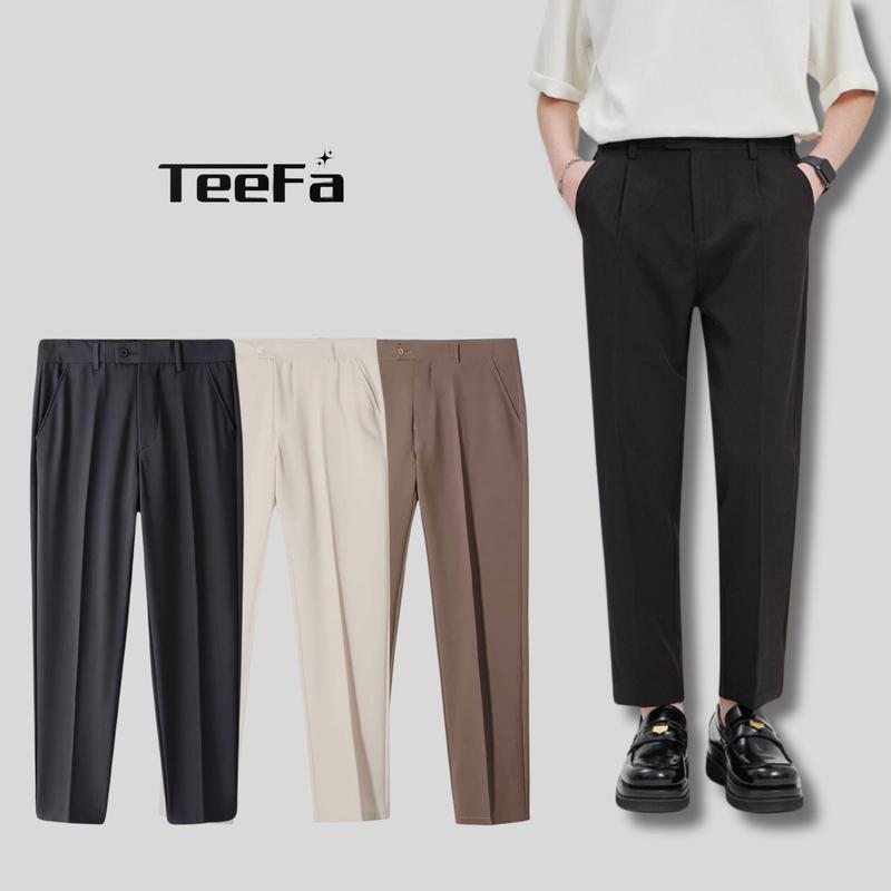 Quần tây nam ,Quần âu nam vải tuyết hàn chất liệu co giãn nhẹ , Quần âu công sở form hàn quốc, phong cách trẻ trung học sinh ,sinh viên 2025 Menswear Pants Jean Màu Đen Kem Size 27 -34