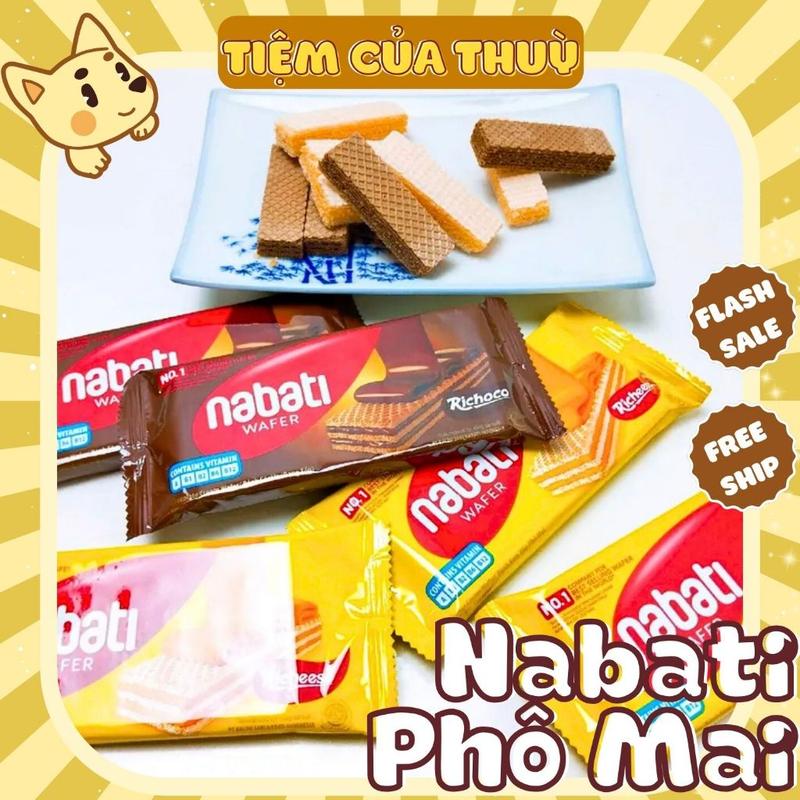  10 GÓI BÁNH NABATI VỊ PHÔ MAI SỮA Bánh Kem Xốp Nabati THƠM NGON GIÒN TAN SIÊU HOT 